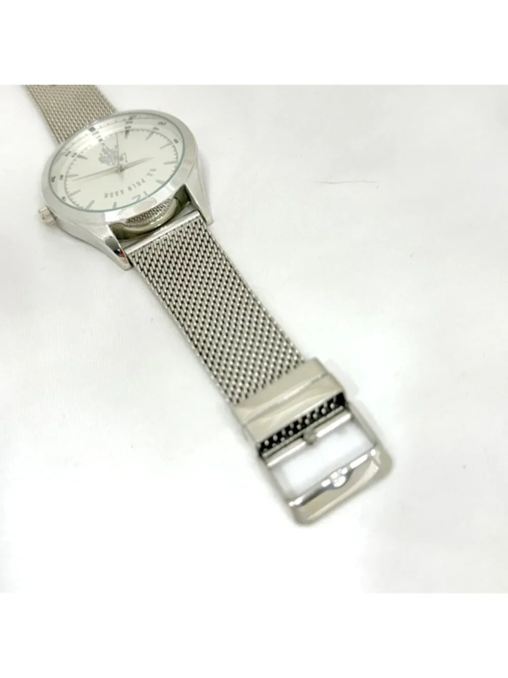 U.S. Polo Assn. Mesh Band Analog Display, Stainless Steel Case Back New Battery